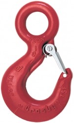 The following additional features have been
Crosby S-320N Eye Hoist Hooks. 
(Sizes 3/4 ton Carbon through 22 ton Alloy.)