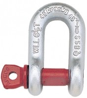Screw pin chain shackles meet the performance requirements of Federal Specification  RR-C-271D, Type IVB, Grade A, Class 2, except for those provi-sions required of the contractor.  For additional information, see page 361.
